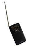 Transistorradio med antennspröt